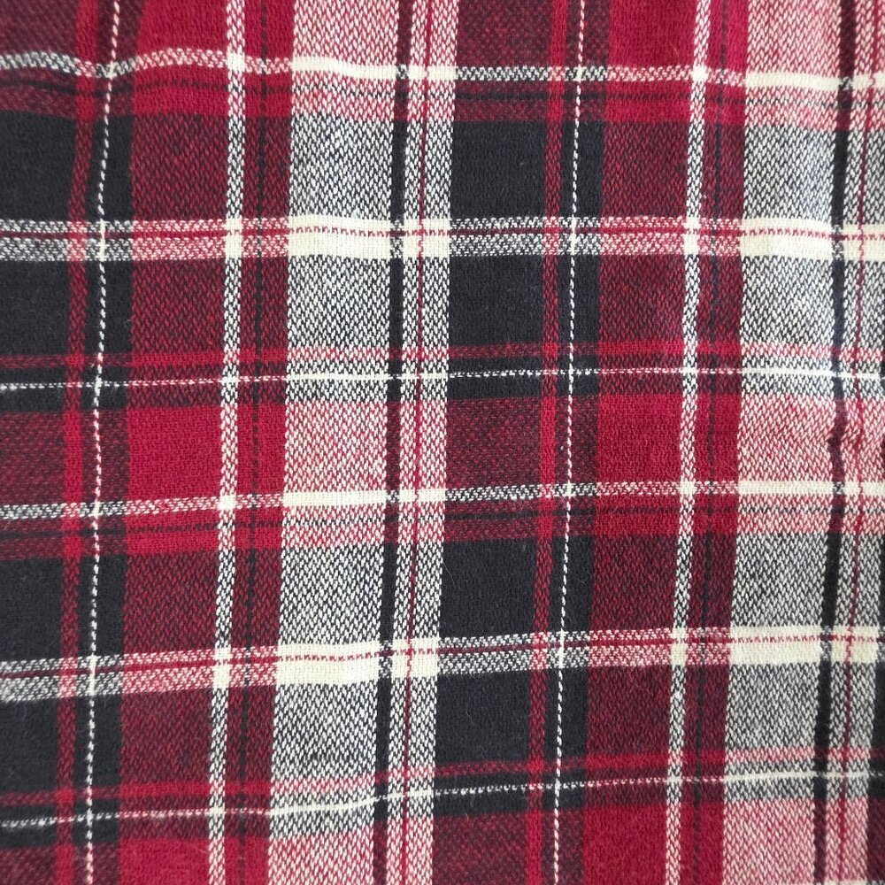 Wrangler Red Black Plaid Flannel Cotton Long Sleeve Button Up Shirt Mens 2XT NWT - Picture 7 of 10